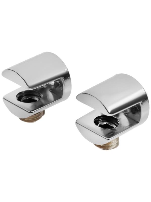 Полкодержатель PL003, H=8 мм, цвет хром, набор 2 шт.