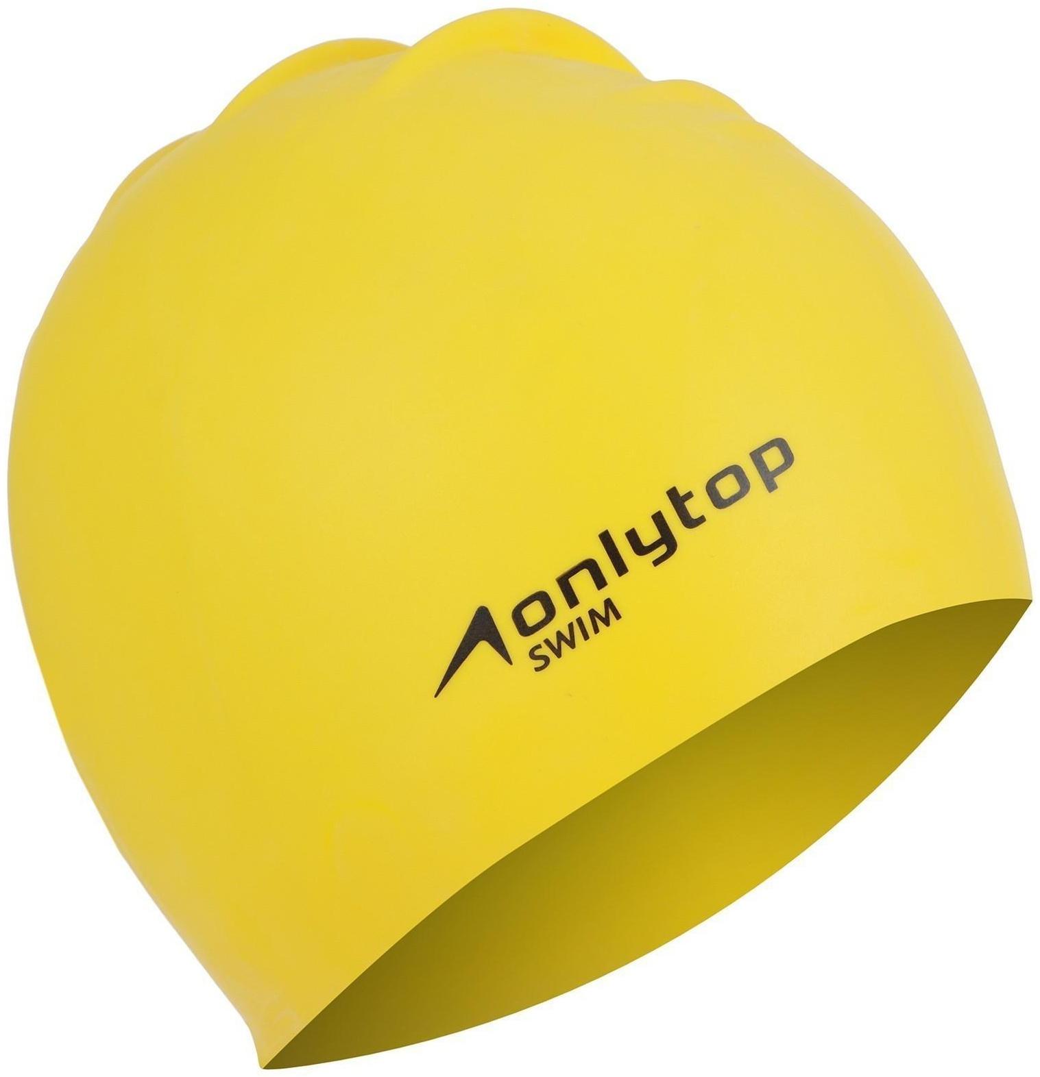 Шапочка для плавания, для длинных волос, силиконовая, обхват 54-60 см