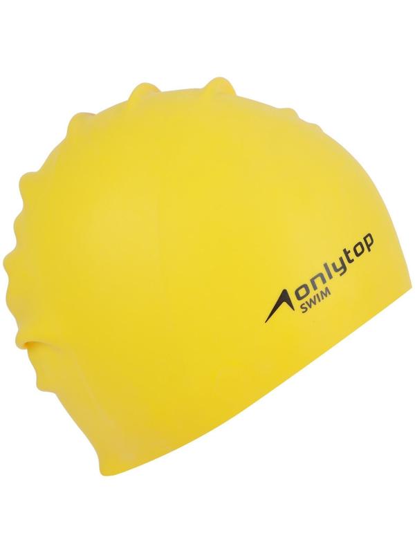 Шапочка для плавания, для длинных волос, силиконовая, обхват 54-60 см