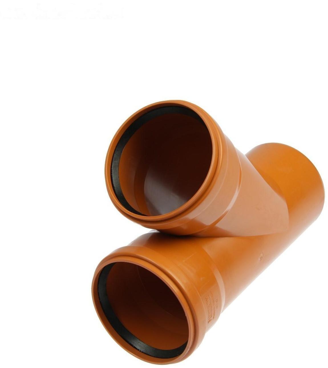 Тройник канализационный FLEXTRON, наружный, d=110 мм, 45°