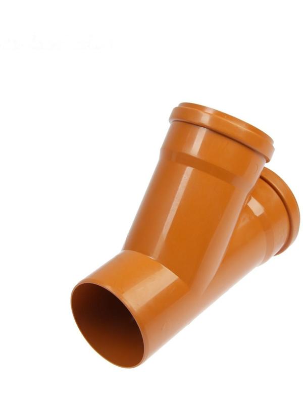 Тройник канализационный FLEXTRON, наружный, d=110 мм, 45°