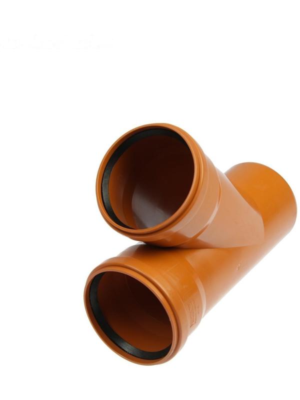 Тройник канализационный FLEXTRON, наружный, d=110 мм, 45°