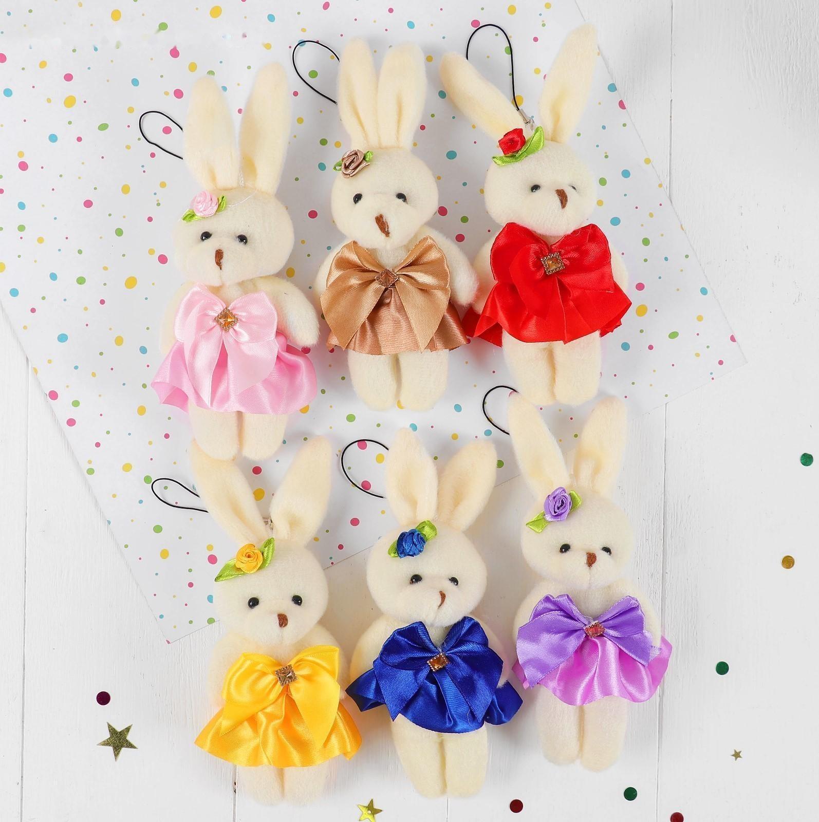 Подвеска «Зайка юбка с бантом», цвета МИКС