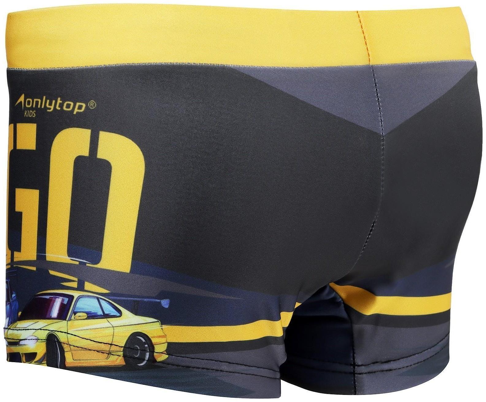 Комплект для плавания детский (плавки+шапочка) для мальчиков, размер 28, рост 116 см