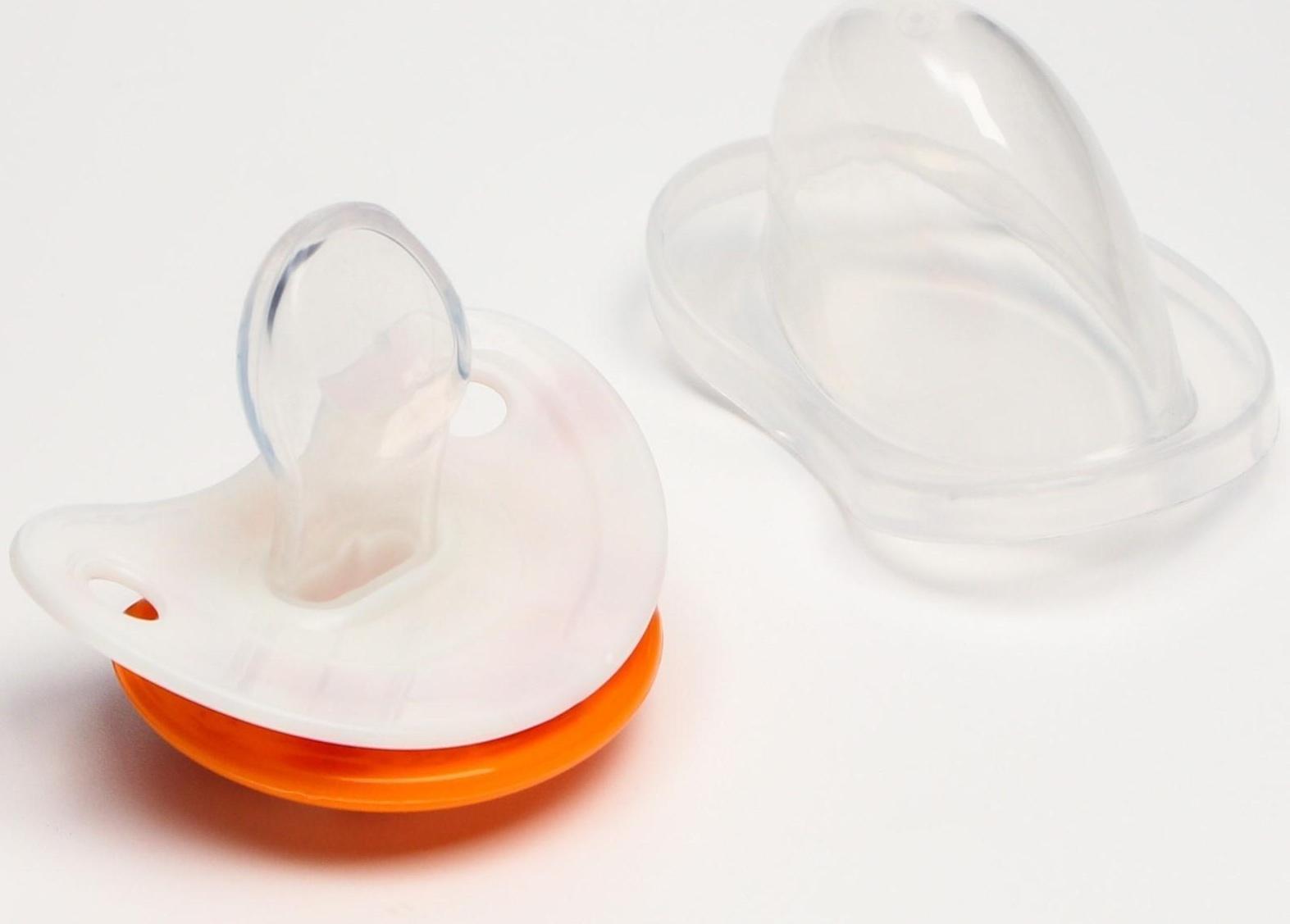 Соска-пустышка ортодонтическая, силикон, от 0 мес., с колпачком, «Божья коровка»