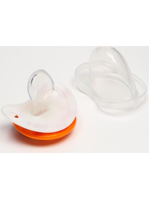 Соска-пустышка ортодонтическая, силикон, от 0 мес., с колпачком, «Божья коровка»