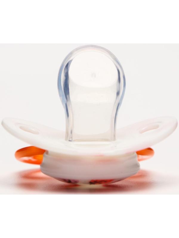 Соска-пустышка ортодонтическая, силикон, от 0 мес., с колпачком, «Божья коровка»