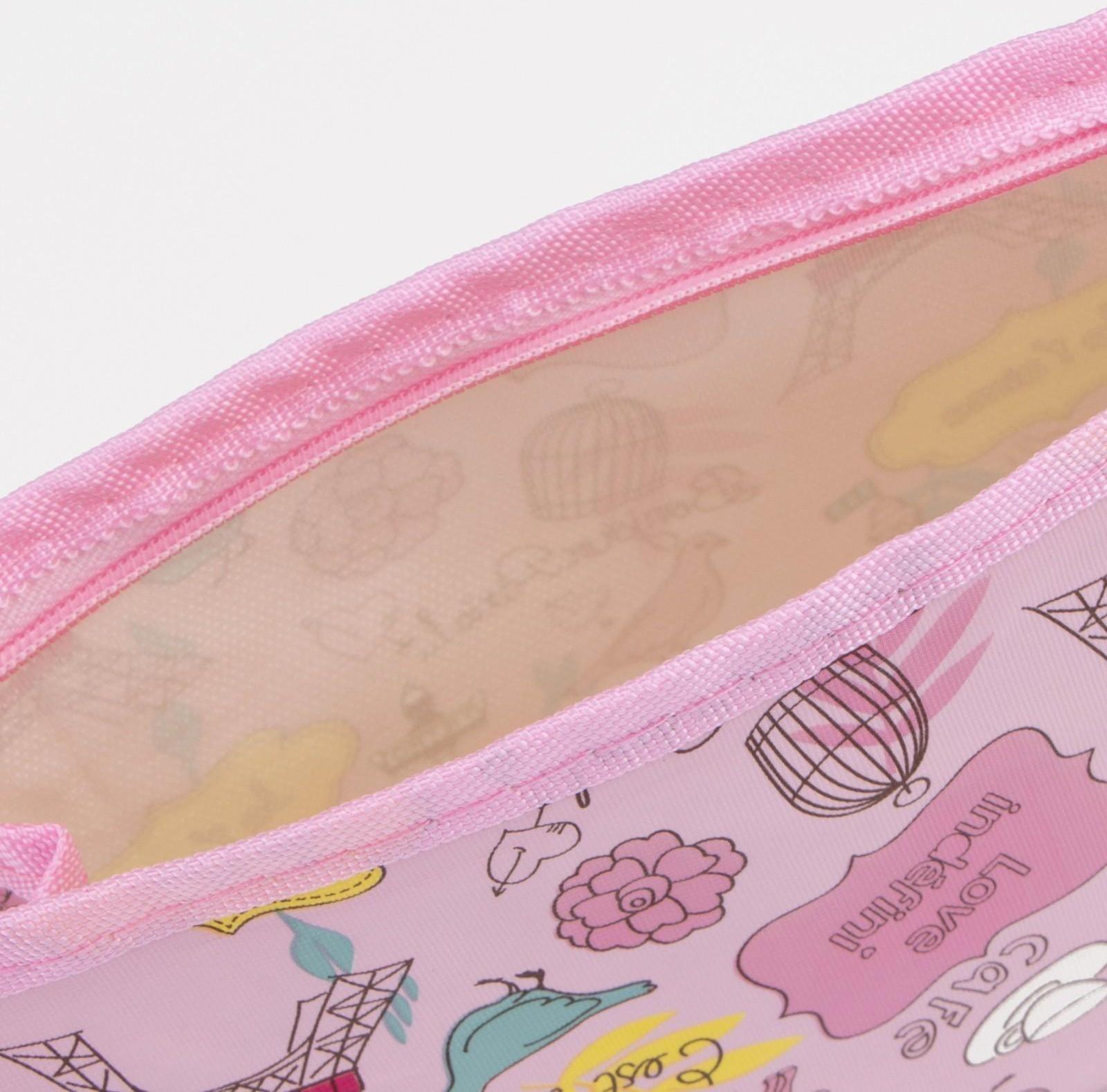 Косметичка на молнии, цвет розовый