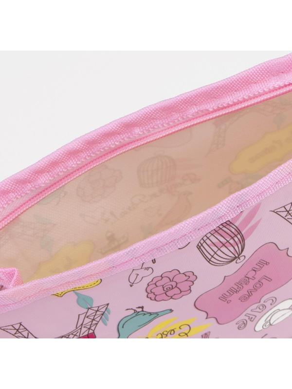 Косметичка на молнии, цвет розовый