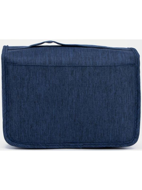 Косметичка-несессер на липучках, с крючком, цвет синий