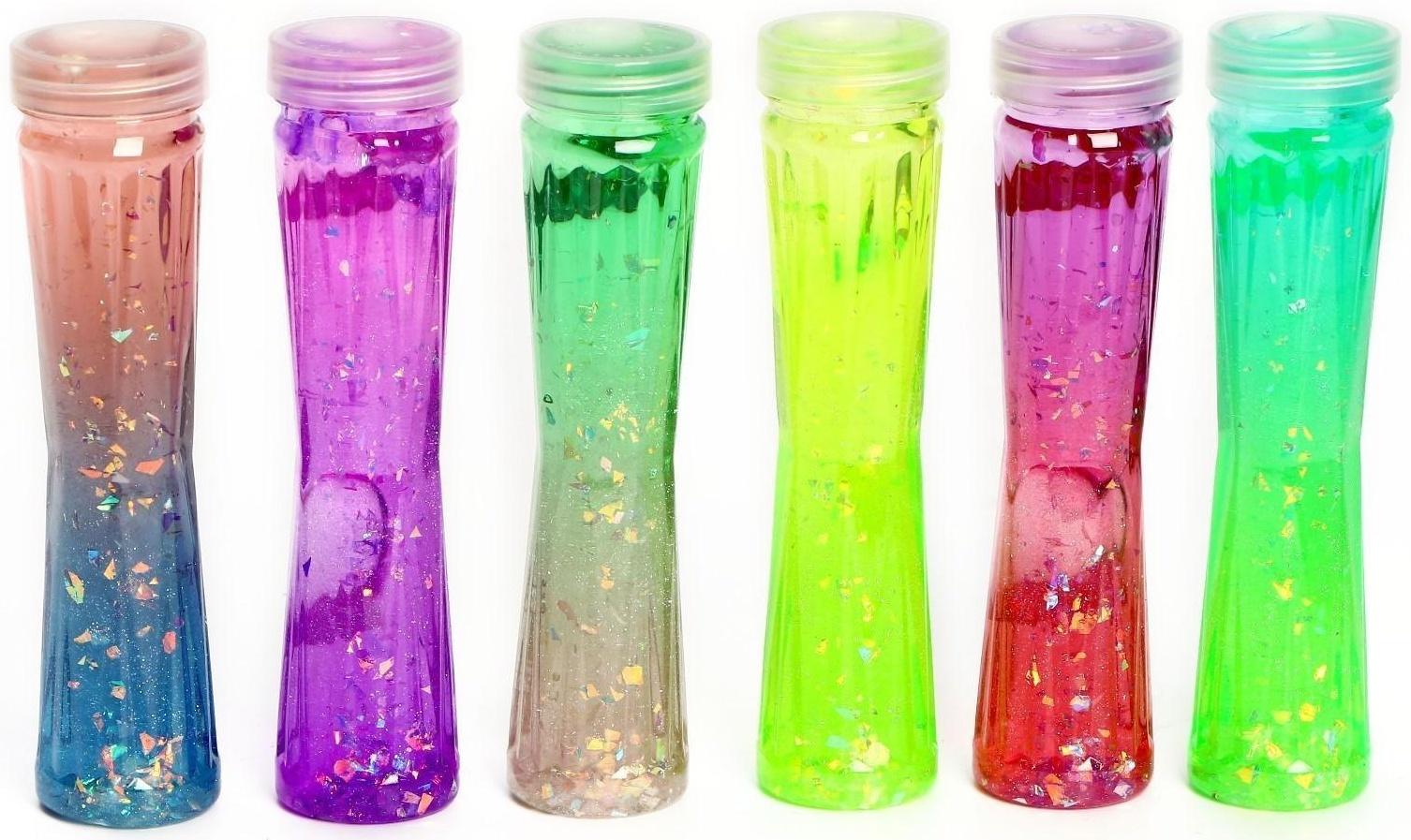 Лизун «Колба», с блёстками, цвета МИКС