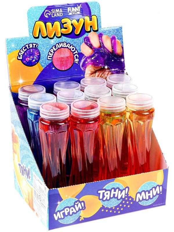 Лизун «Колба», с блёстками, цвета МИКС