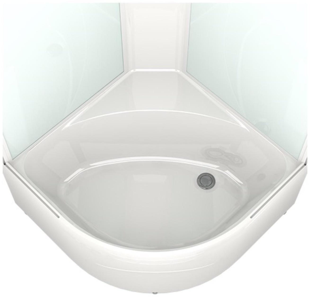 Душевая кабина DOMANI-Spa Delight 99, поддон 45 см, белые стенки, матированная, 90х90