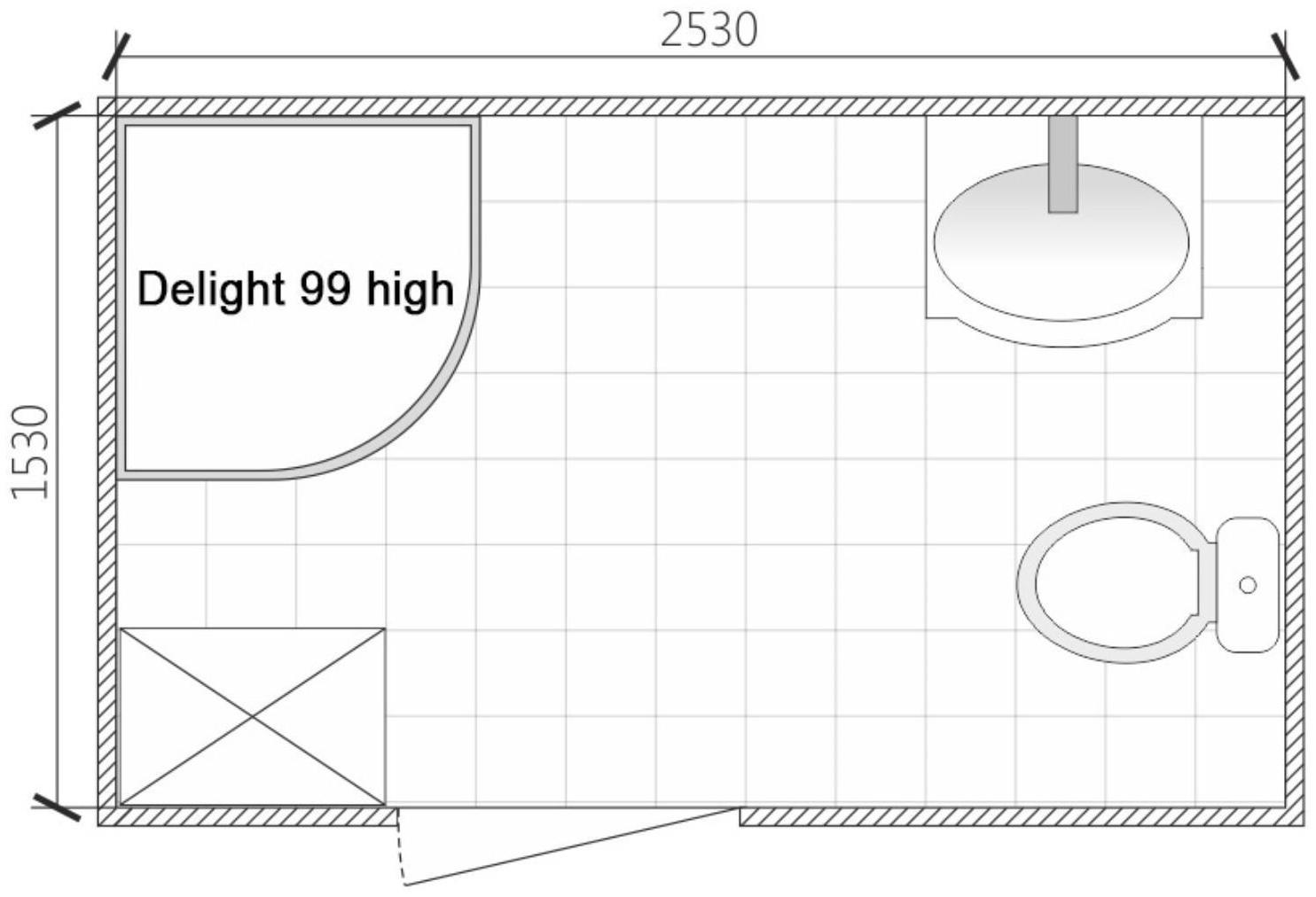 Душевая кабина DOMANI-Spa Delight 99, поддон 45 см, белые стенки, матированная, 90х90