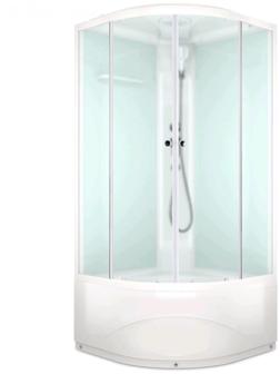 Душевая кабина DOMANI-Spa Delight 99, поддон 45 см, белые стенки, матированная, 90х90