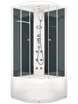Душевая кабина DOMANI-Spa Delight 99 high, поддон 45см, черн. стенки, прозрачная, г/м, 90х90