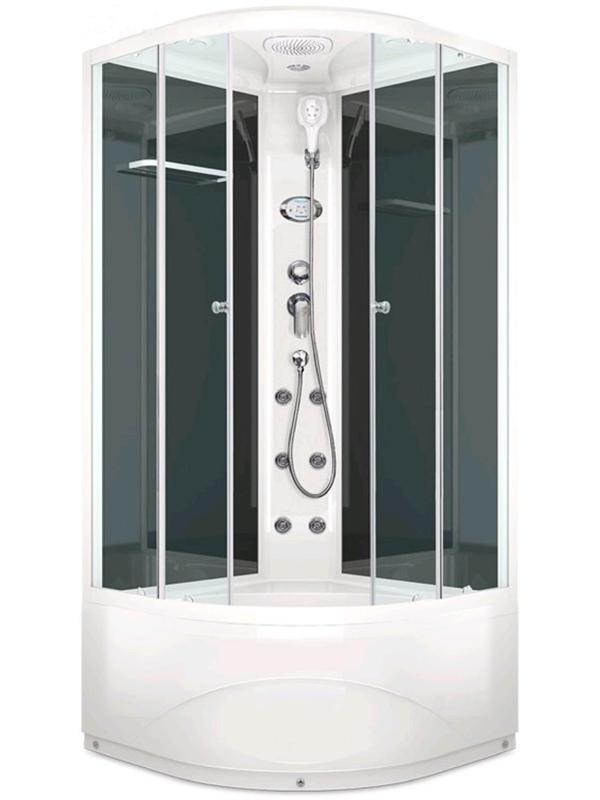 Душевая кабина DOMANI-Spa Delight 99 high, поддон 45см, черн. стенки, прозрачная, г/м, 90х90