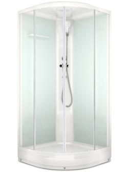 Душевая кабина DOMANI-Spa Delight 88, поддон 15 см, белые стенки, матовое стекло, 80х80