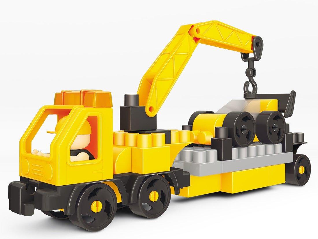 Конст-р Pit Stop, набор с эвакуатором и гоночной машиной, 50 эл