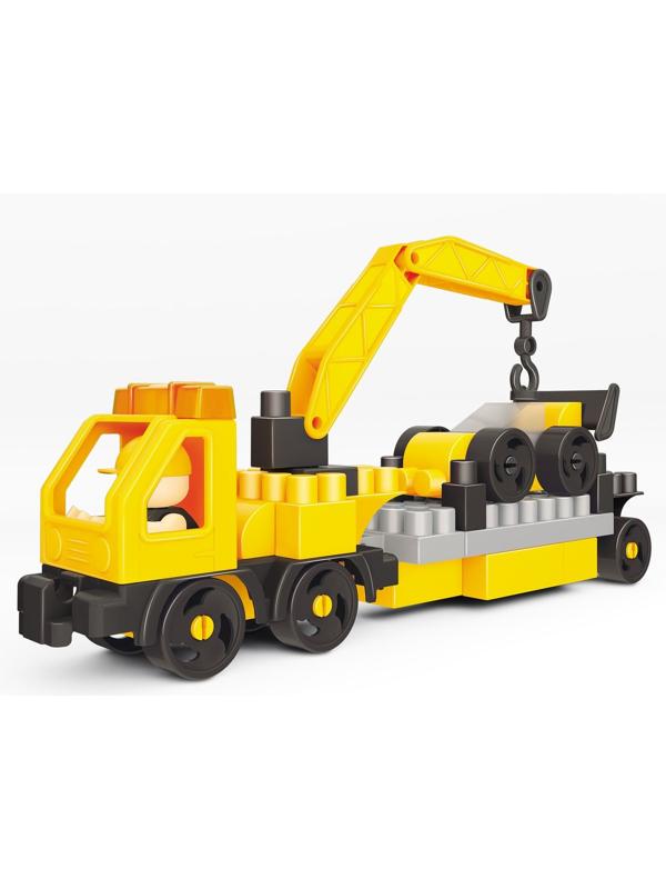 Конст-р Pit Stop, набор с эвакуатором и гоночной машиной, 50 эл