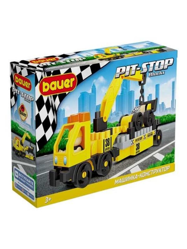 Конст-р Pit Stop, набор с эвакуатором и гоночной машиной, 50 эл