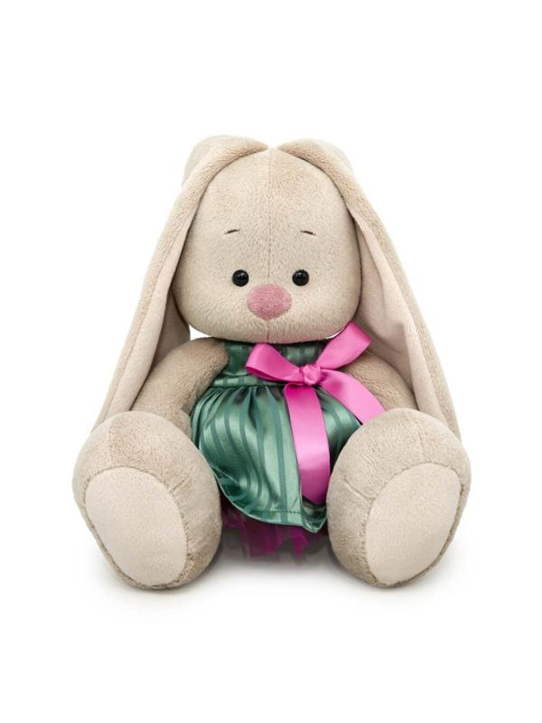 Зайка Ми в платье с атласным бантом 18 см