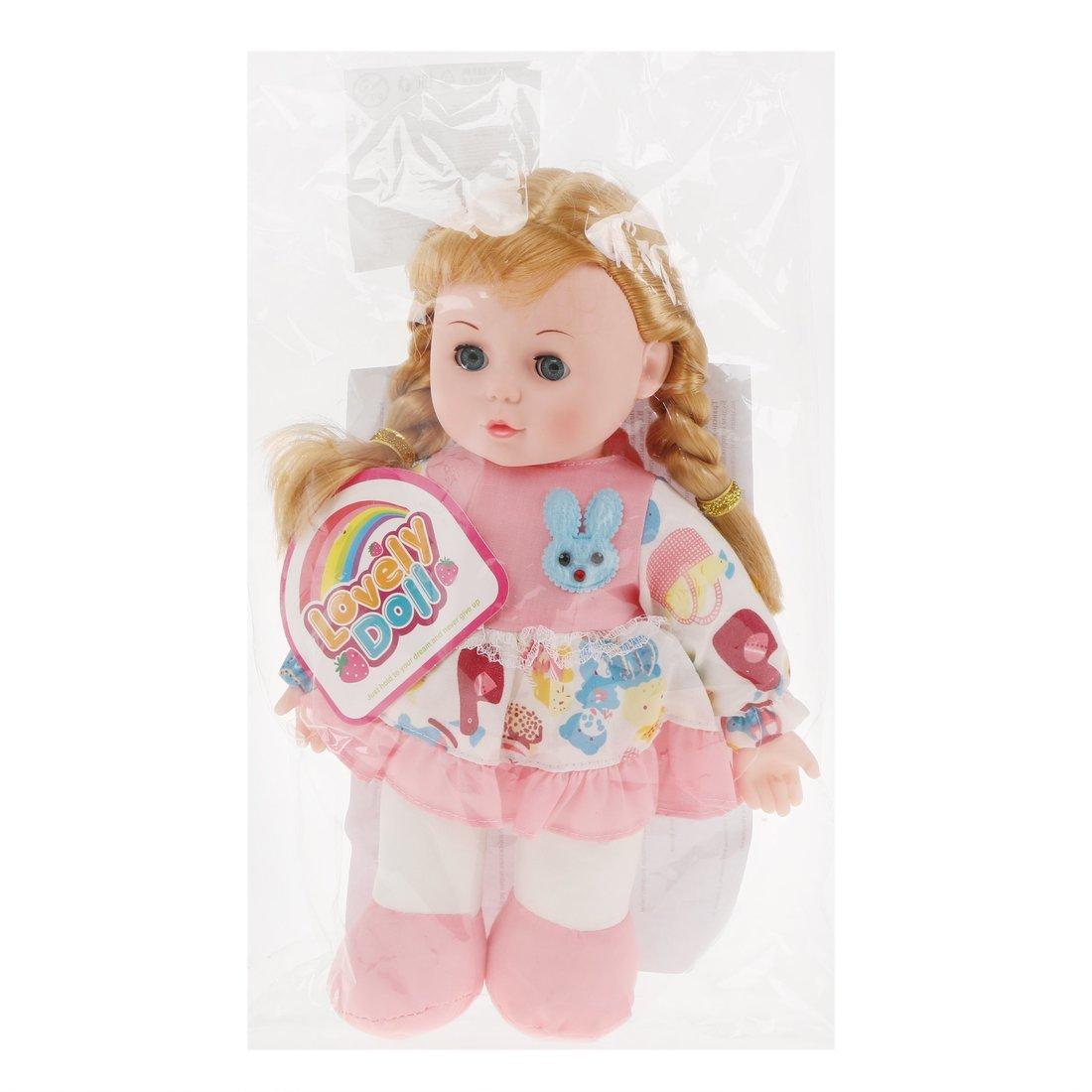 Кукла мягконабивная, звук, эл.пит.AG13*3шт.вх.в комплект, пакет