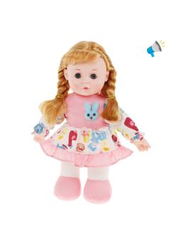 Кукла мягконабивная, звук, эл.пит.AG13*3шт.вх.в комплект, пакет