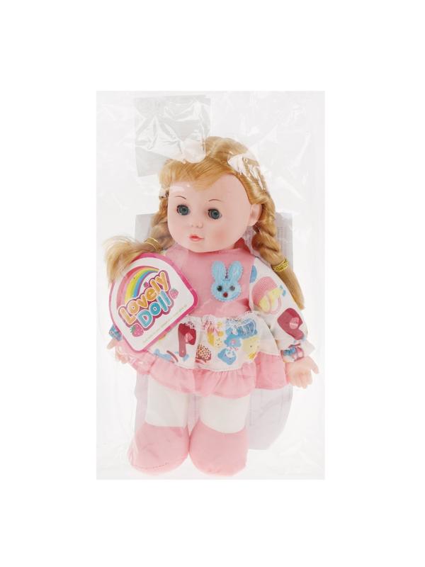 Кукла мягконабивная, звук, эл.пит.AG13*3шт.вх.в комплект, пакет