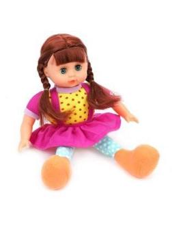 Кукла м/н 30 см, в фиолетовом платьице, пакет