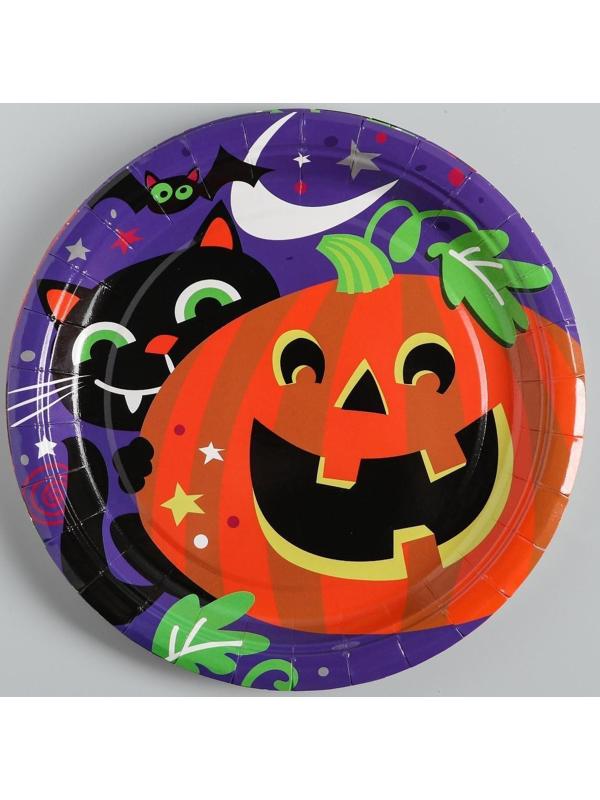 Тарелка бумажная «Тыква», набор 10 шт.