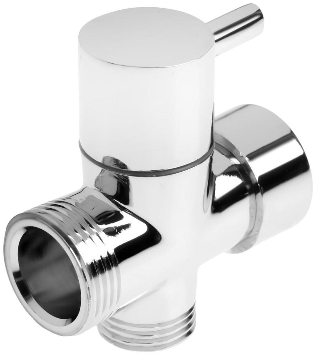 Дивертор ZEIN Z744, для смесителя, корпус латунь, круглая гайка, цвет хром