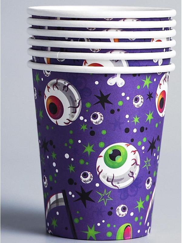 Стакан бумажный «Глаза», набор 6 шт.