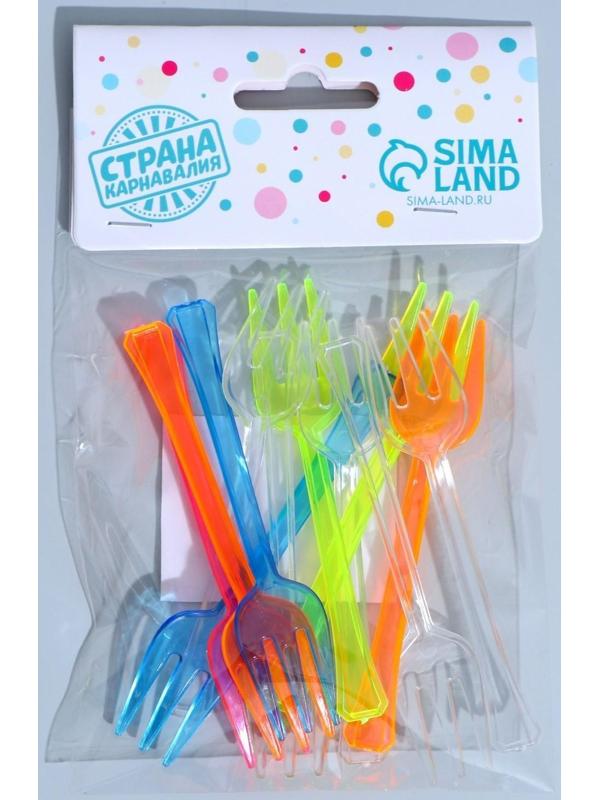 Вилки, 12 шт., цвета МИКС