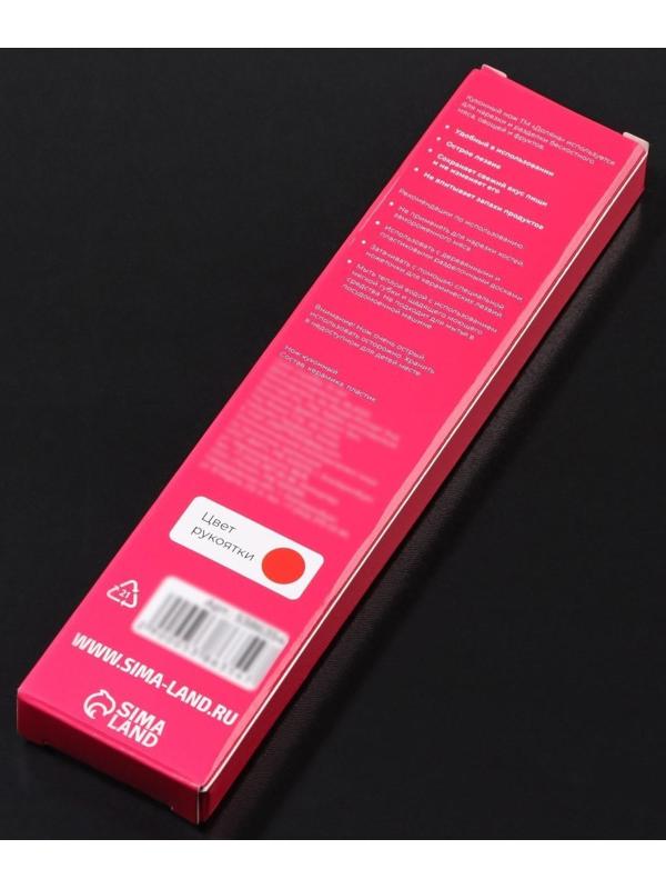 Нож керамический Доляна «Симпл», лезвие 10,5 см, ручка soft touch, цвет красный