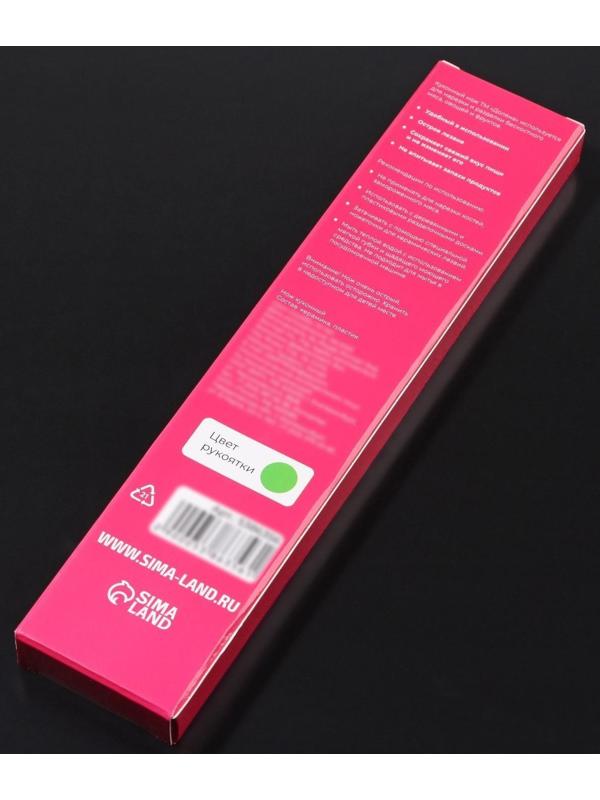 Нож керамический Доляна «Симпл», лезвие 12,5 см, ручка soft touch, цвет зелёный