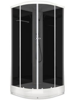 Душевая кабина DOMANI-Spa Delight 88, поддон 15см, черные стенки, тонированное стекло, 80х80