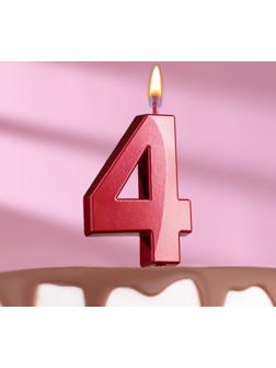 Свеча в торт на шпажке «‎Грань», цифра 