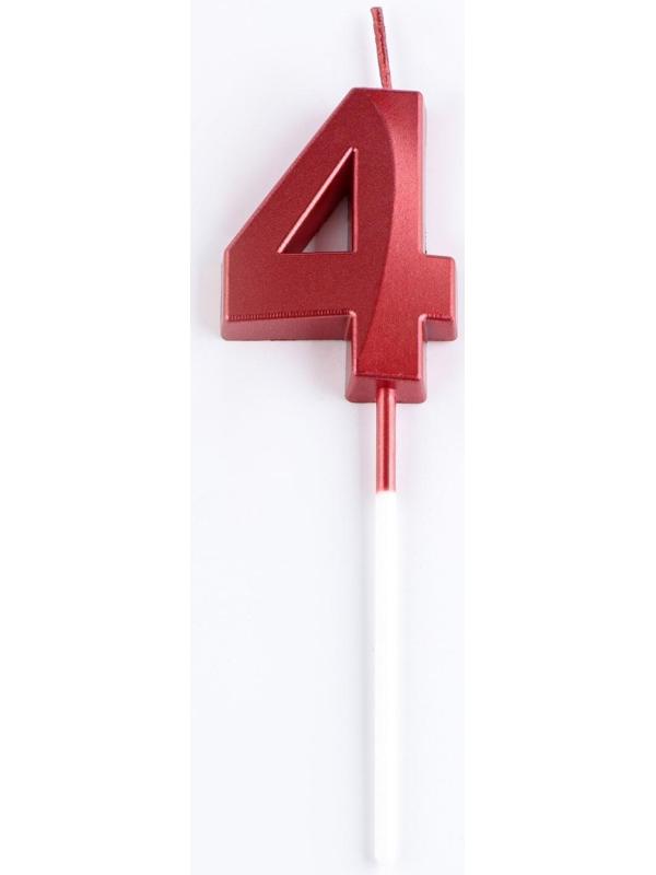 Свеча в торт на шпажке «‎Грань», цифра 