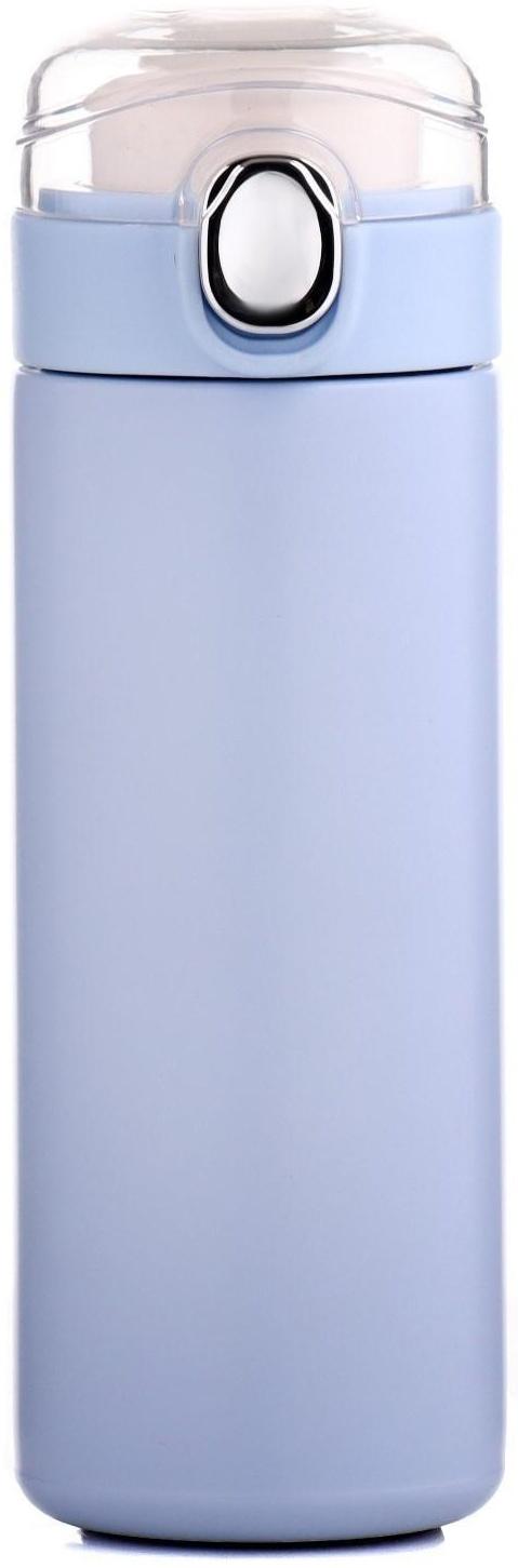 Термос, серия: Simple, 400 мл, сохраняет тепло 8 ч,  20.5х6.3 см, голубая
