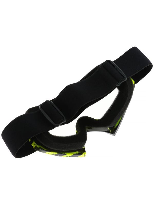 Очки-маска для езды на мототехнике, стекло прозрачное, цвет черный-желтый, ОМ-17