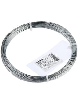 Трос стальной ТУНДРА krep DIN3055 1 мм, цинк, 30 м