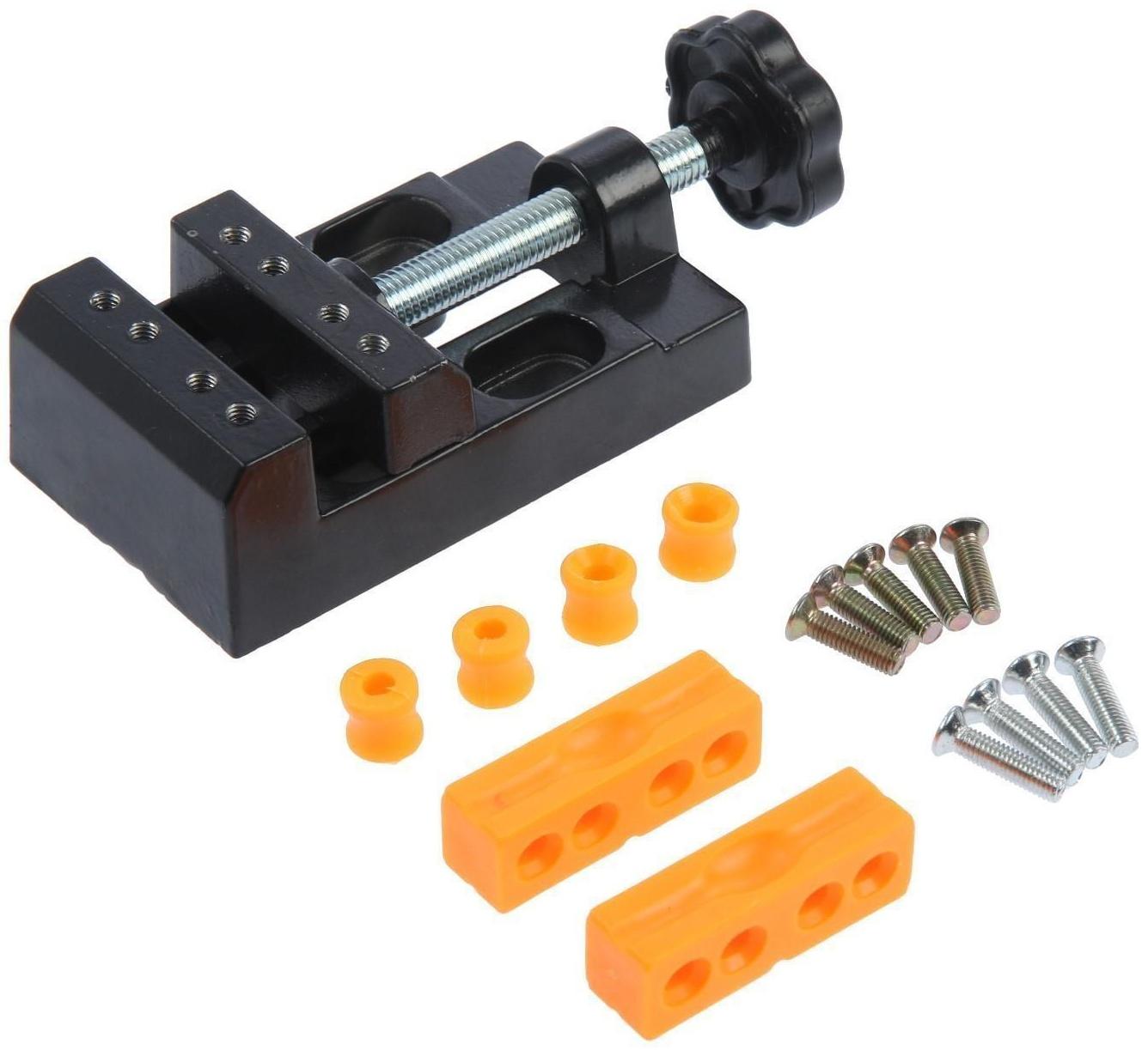 Мини-тиски алюминиевые ТУНДРА, станочные, 55 мм