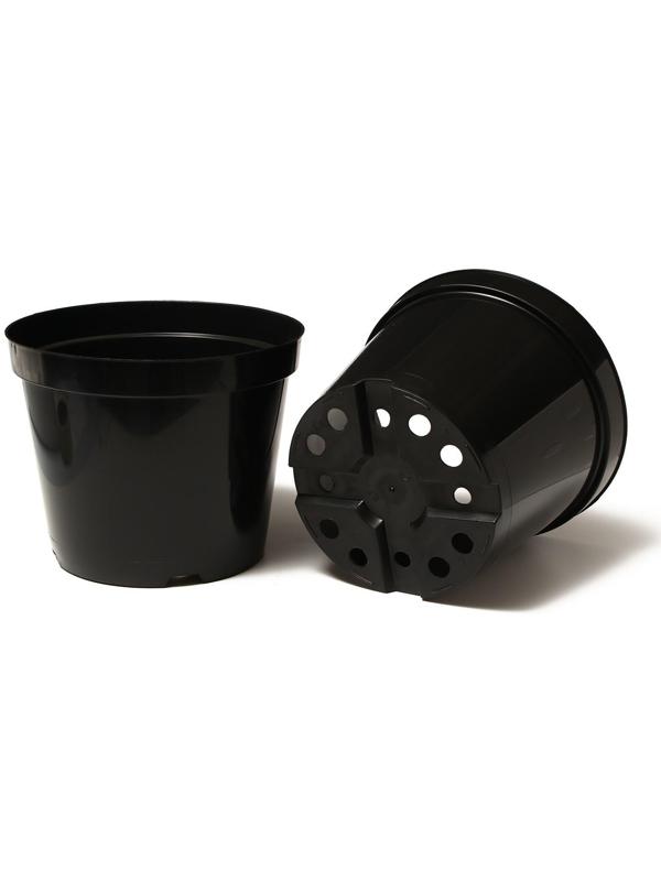 Горшок для рассады, 15 л, d = 31 см, h = 26 см, чёрный, Greengo