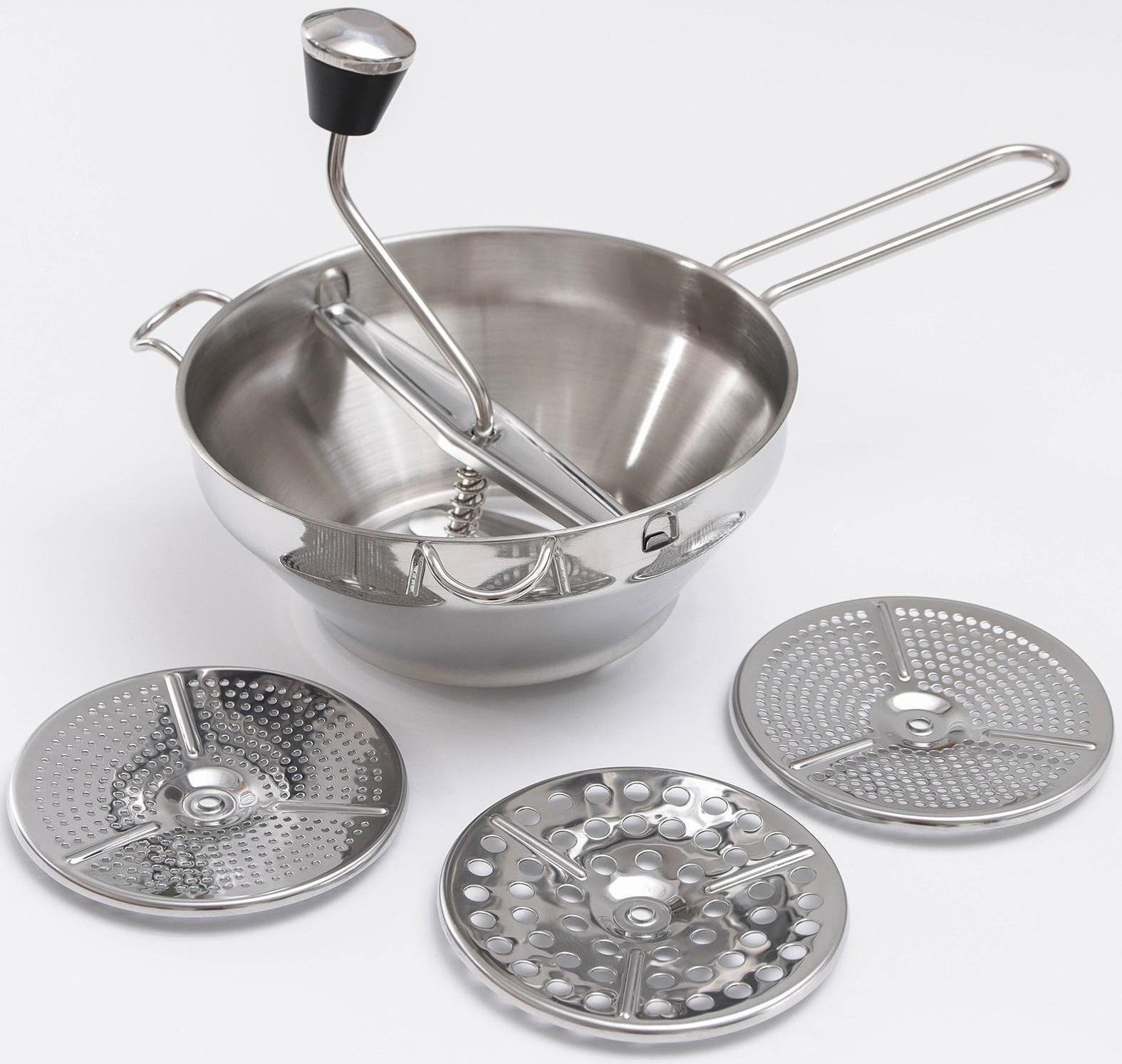 Сито для измельчения овощей Steel, 201 сталь, 3 диска в комплекте