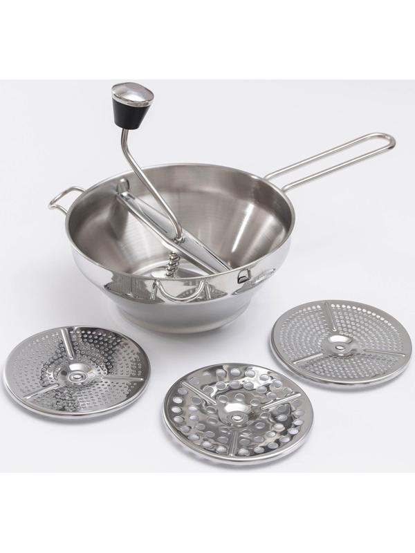 Сито для измельчения овощей Steel, 201 сталь, 3 диска в комплекте