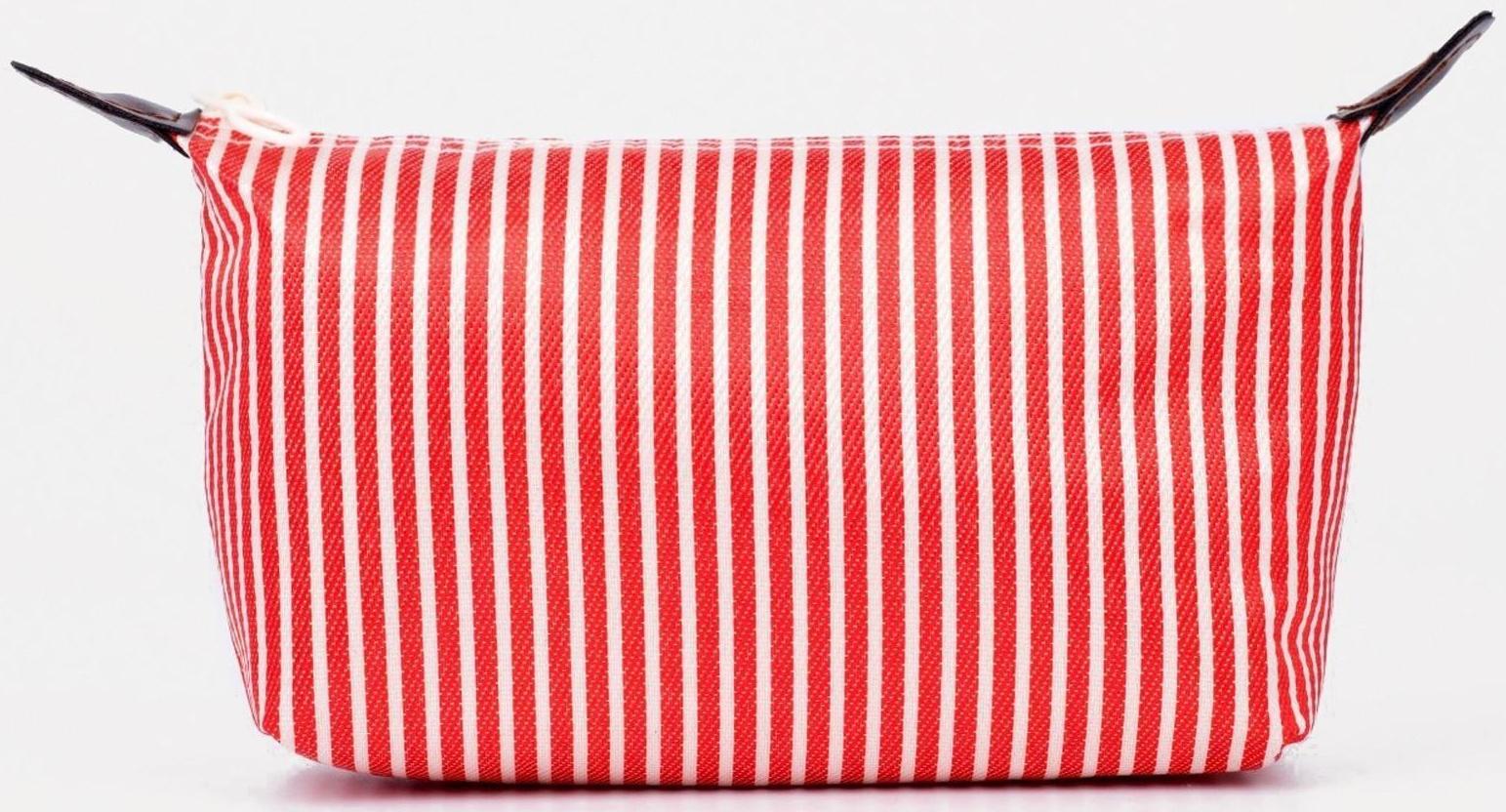 Косметичка на молнии, цвет красный