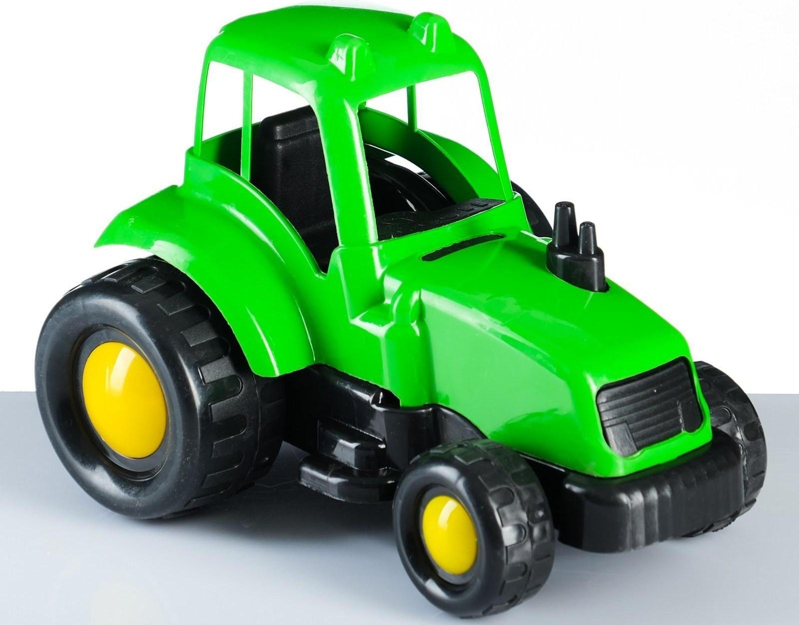 Набор для песочницы Трактор, ведерко, лопатки, формочки МИКС