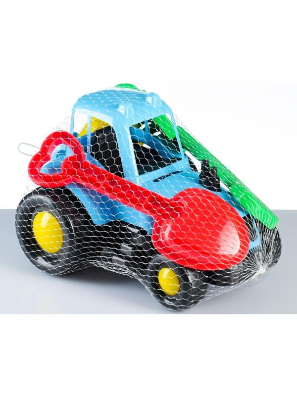 Набор для песочницы Трактор, ведерко, лопатки, формочки МИКС