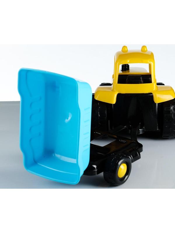 Набор для песочницы Трактор с прицепом, лопатки, формочки 42 х 14 х 16 см МИКС